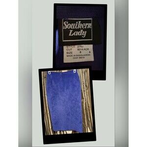 VTG Southern Lady Vibrant Blue Corduroy Pencil Skirt #1957